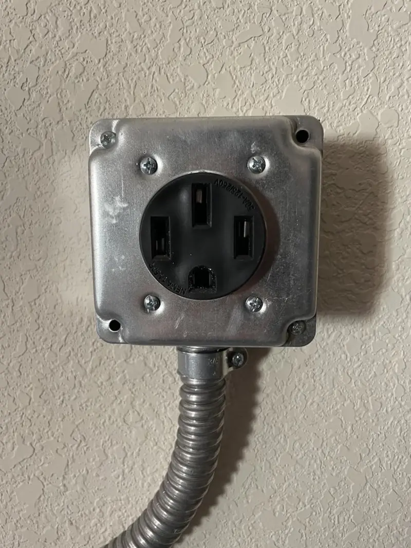 NEMA 14-50 outlet installed for Smart Home Electrical in Trumbull